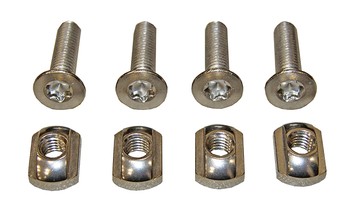 Project 5 Foil Track Brass Nut Nutenstein & Screw Set (4 Stück)